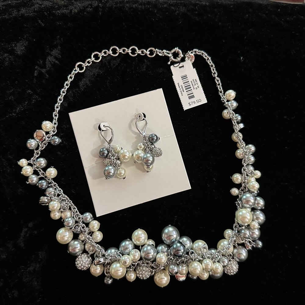 NWT Talbots Necklace & Earrings (Faux pearl)